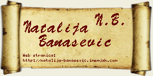 Natalija Banašević vizit kartica